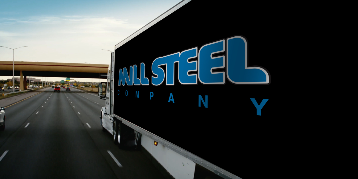 Mill Steel Truck on the road