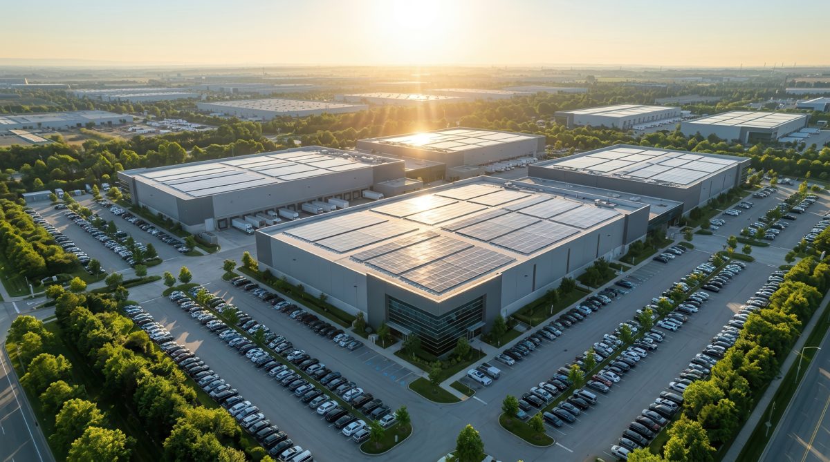 Overhead shot of Data Center.