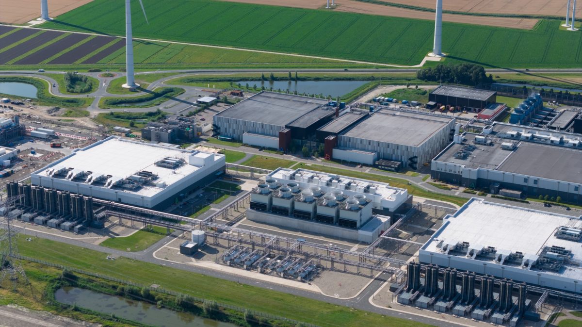 Overhead View of Data Center