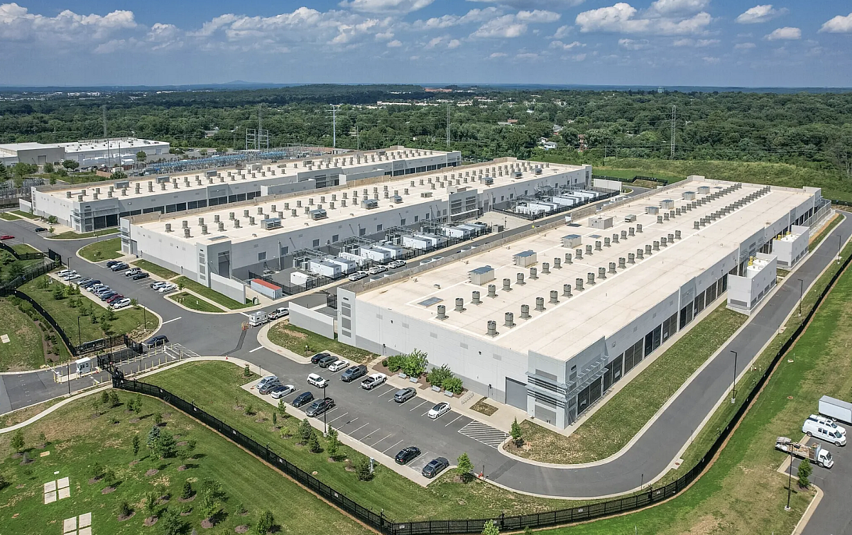Overhead view of Data Center