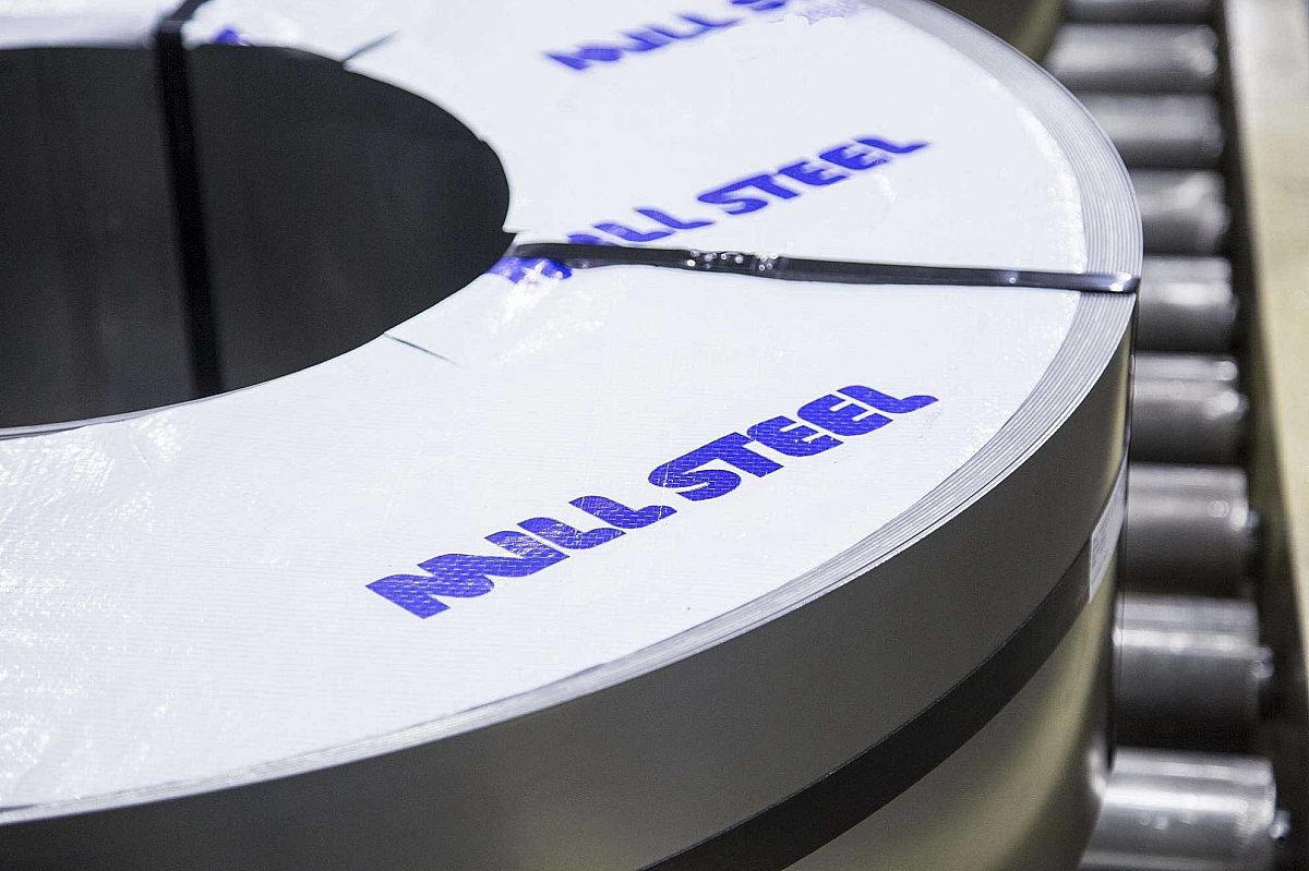 Close up coil Mill Steel