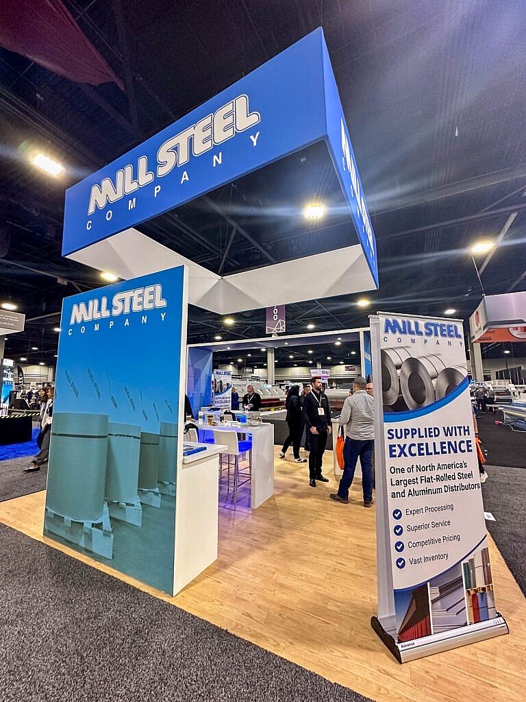 Mill Steel exhibit at METALCON showcasing metal building products
