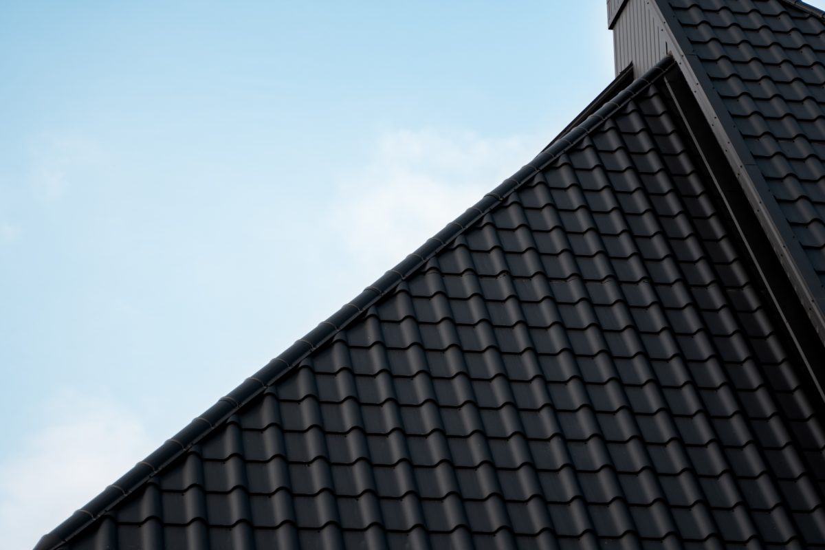 Roof with sunlight in background