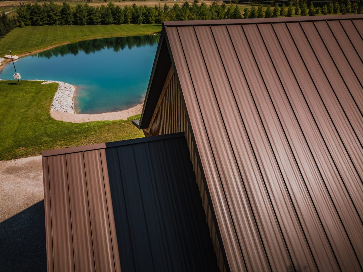 metal roof painted with Kynar coating
